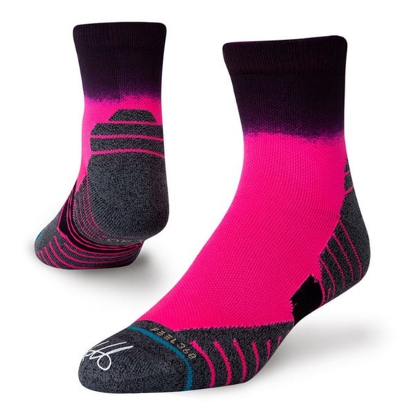 Stance Bubba Watson Feel 360 Infiknit Golf Socks Pink Black Gray Large 9 - 13